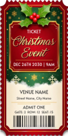 Christmas Event Ticket Template Design Download Ibhana Eligoqekela Phezulu 3' × 6'