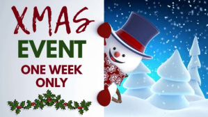 Белый Christmas Event Promotion Digitale Vertoning Template