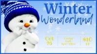 Christmas facebook cover Winter wonderland Presentation (16:9) template