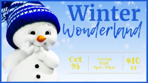 Christmas facebook cover Winter wonderland Presentation (16:9) template