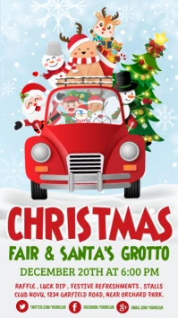 christmas fair, christmas, merry christmas Digital Display (9:16) template