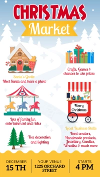 christmas fair, christmas, merry christmas Digital Display (9:16) template