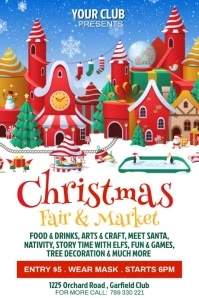 christmas fair, christmas, merry christmas Poster template