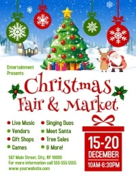 Christmas Fair & Market Flyer (US-Letter) template