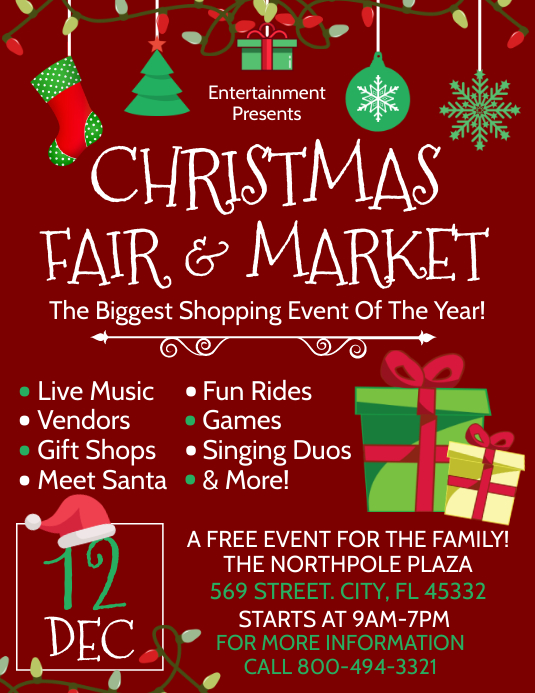 Copy of Christmas Fair & Market PosterMyWall