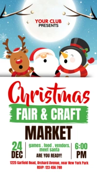 christmas fair Digital Display (9:16) template