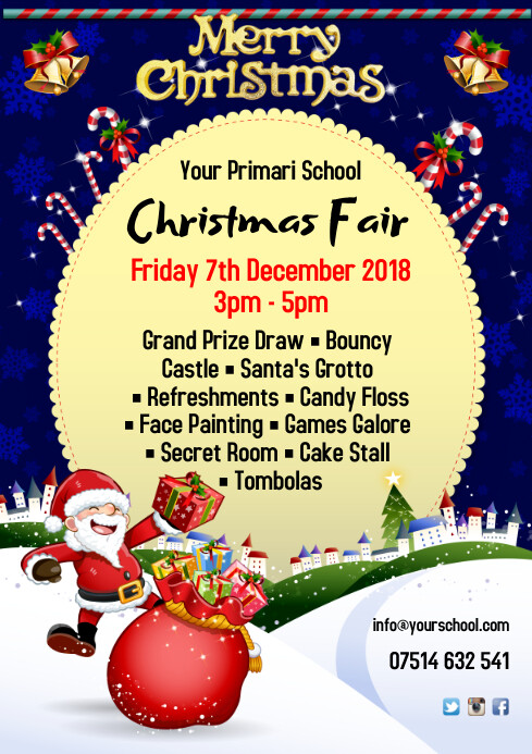 Weihnachtsmarkt Posterprospekt Vorlage Postermywall