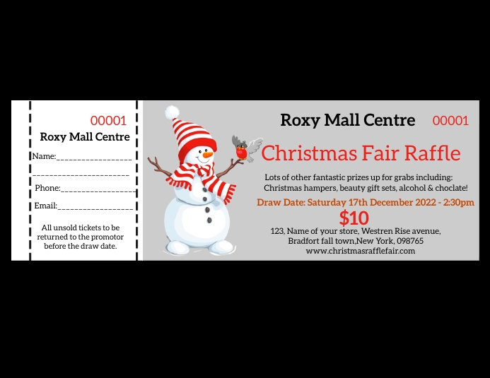 Christmas Fair Raffle Template | PosterMyWall