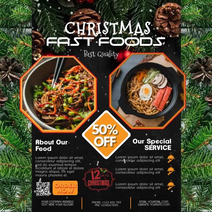 Christmas Fast Food Menu (3) Template PosterMyWall