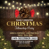 Christmas Fellowship Party Template Instagram Plasing