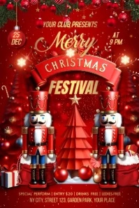 Christmas Festival Плакат template