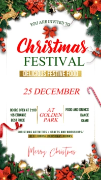 Christmas Festival Digital Display (9:16) template