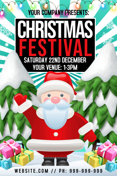 Christmas Festival Poster Template  PosterMyWall