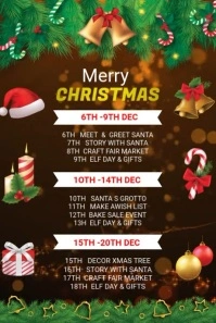 Christmas Festival Schedule Pinterest Graphic template