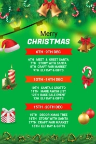 Christmas Festival Schedule Grafica Pinterest template