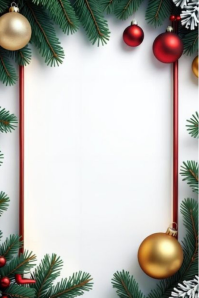 White Christmas Decoration Poster Template