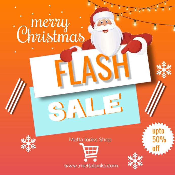 Rot Christmas Sale Instagram Ad-Vorlage