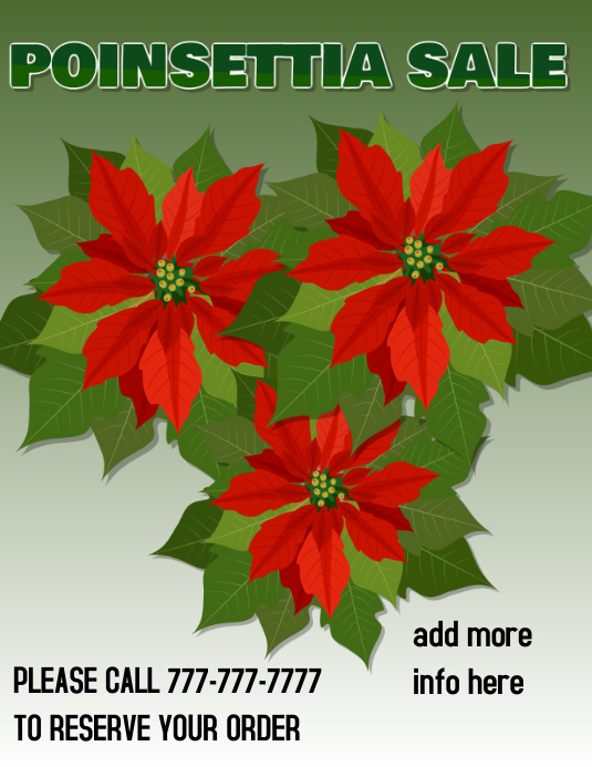 christmas flowere Flyer (US Letter) template