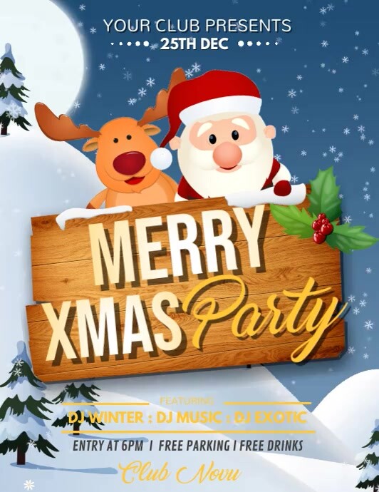 christmas flyer, christmas, christmas video template