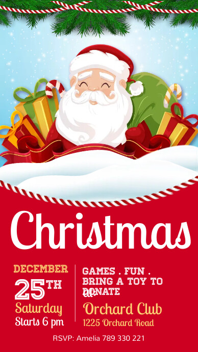 christmas flyer, christmas, merry christmas Instagram Story template