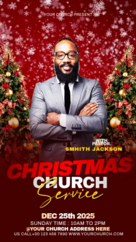 Christmas flyer Instagram Story template