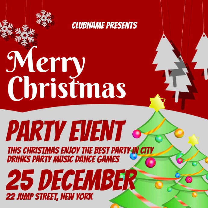 Weihnachten Flyer Vorlage Postermywall