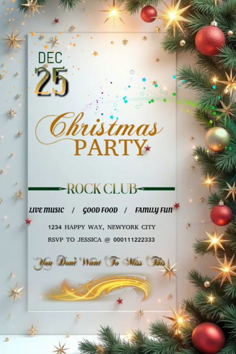Christmas flyer Poster template