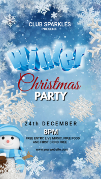 Blau Christmas Party Instagram Story Template