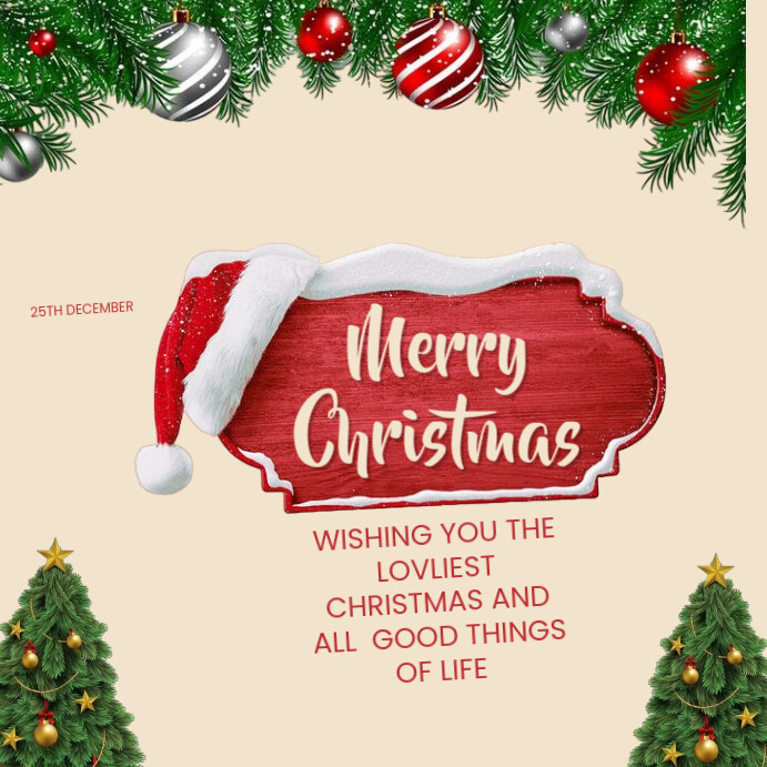 Christmas flyer Instagram Plasing template