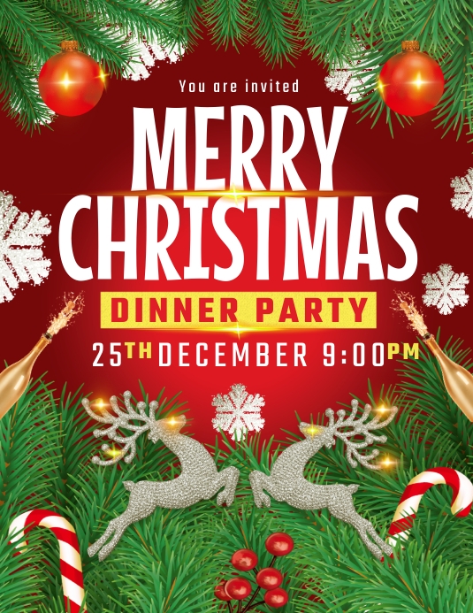 Christmas flyer Folheto (US Letter) template