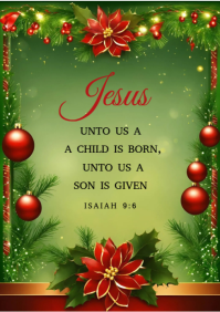 Christmas flyer A4 template