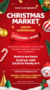 christmas flyer Instagram Story template