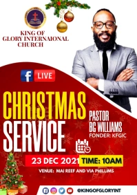 christmas flyer A5 template