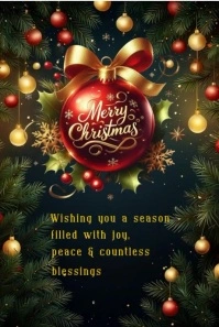 Christmas flyer Pinterest-Grafik template