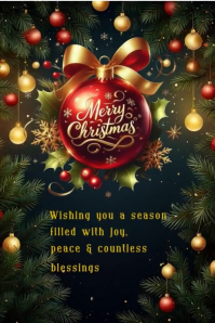 Christmas flyer Pinterest Graphic template