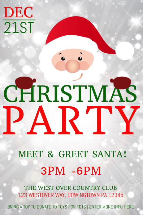 Christmas gift exchange CHRISTMAS Template | PosterMyWall