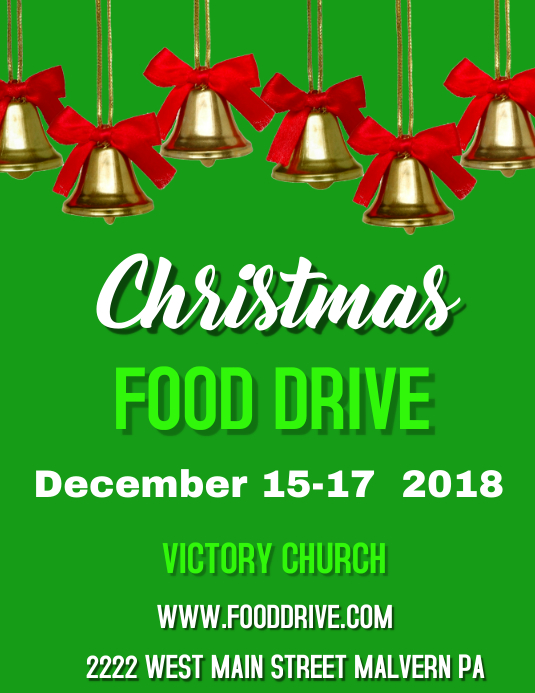 CHRISTMAS FOOD DRIVE Template  PosterMyWall