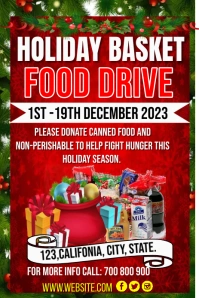 Christmas food drive design template