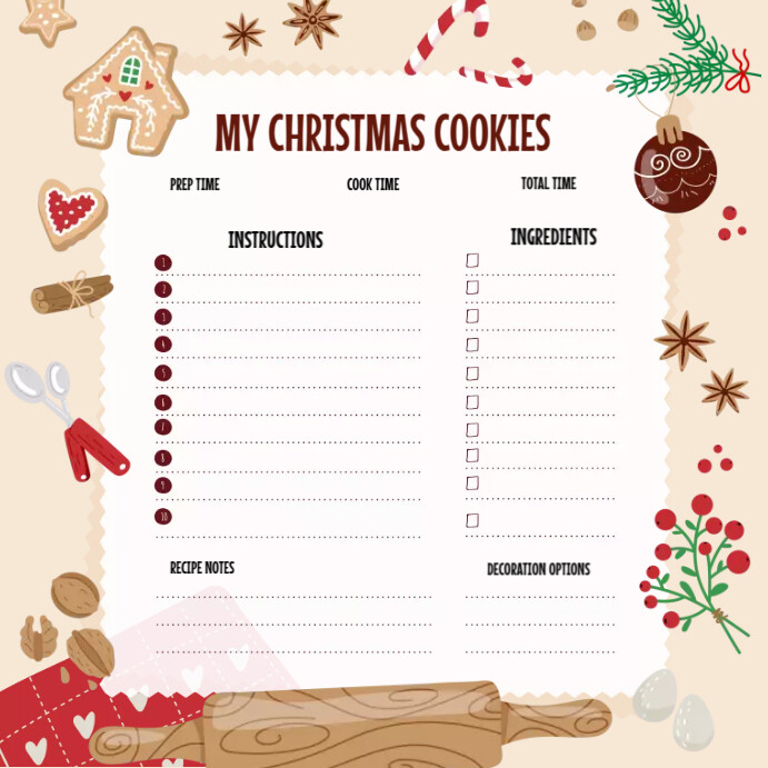 Christmas Food List Template PosterMyWall