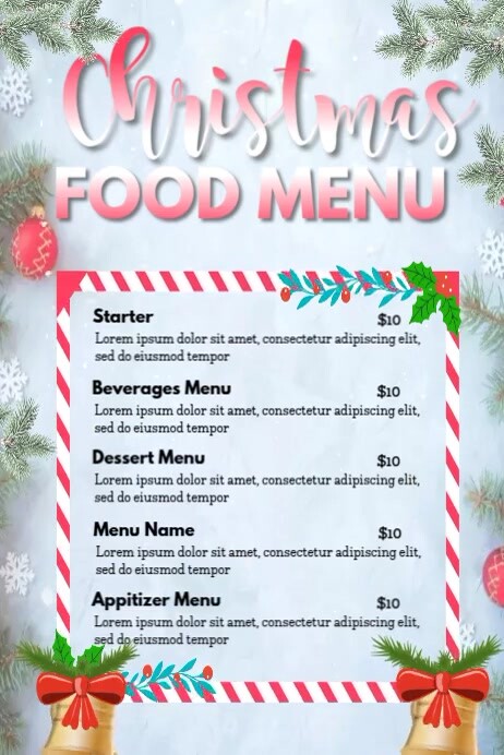 Copy of Christmas Food Menu Ads (2) | PosterMyWall