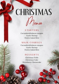 Christmas Food Menu A4 template