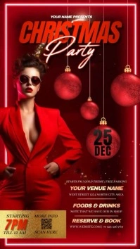 christmas formal party invitation Instagram Story template