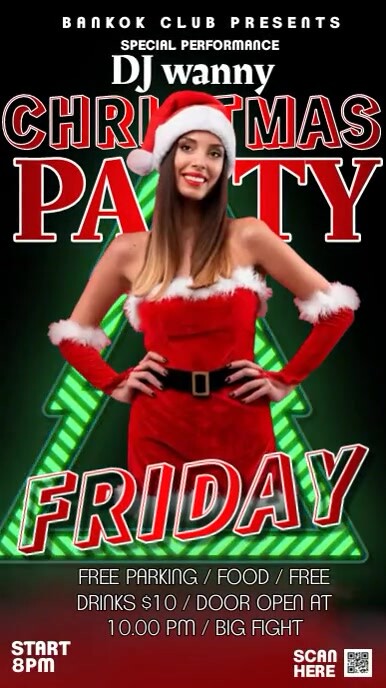 Christmas Friday Party Video (1) Instagram Story template