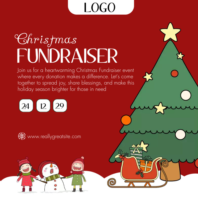 CHRISTMAS FUNDRAISING EVENT FLYERS Template PosterMyWall