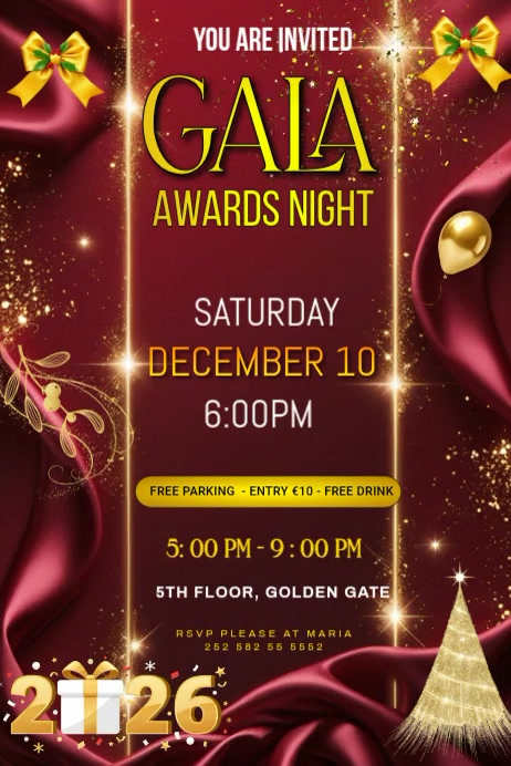 Christmas Gala Dinner Instagram Story Template | PosterMyWall