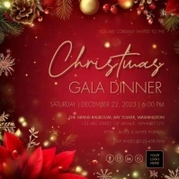 Christmas Gala Dinner Invitation Instagram Post template