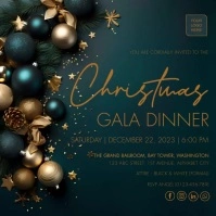 Christmas Gala Dinner Invitation Instagram Post template