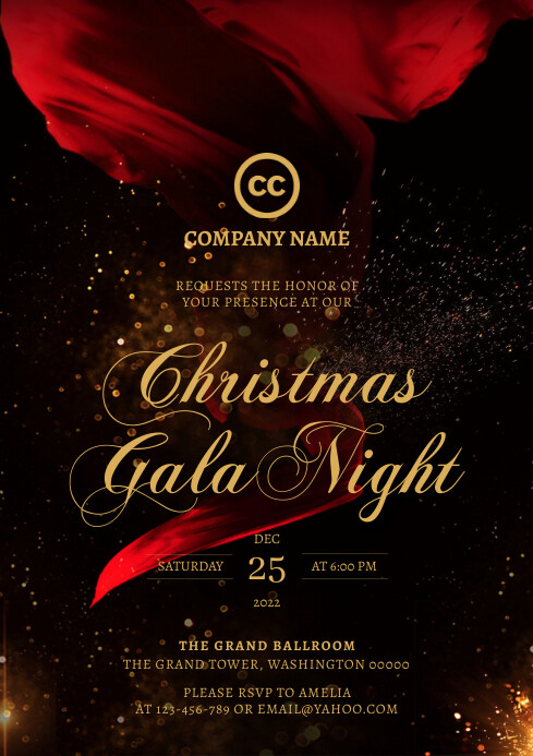 Christmas Gala Invitation Template A4