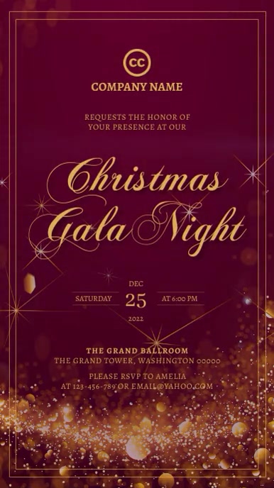Christmas Gala Invitation Template  PosterMyWall