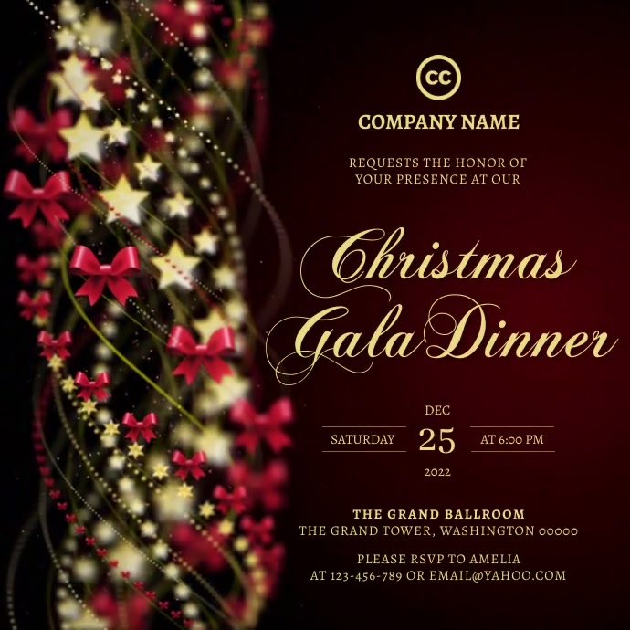 Christmas Gala Invitation Template  PosterMyWall